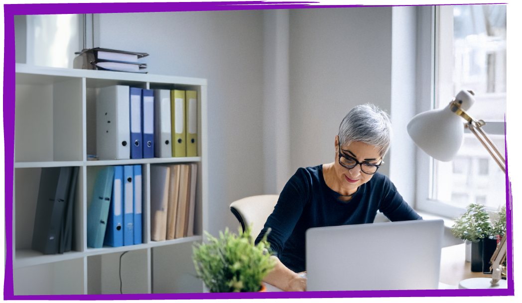 woman working at a desk